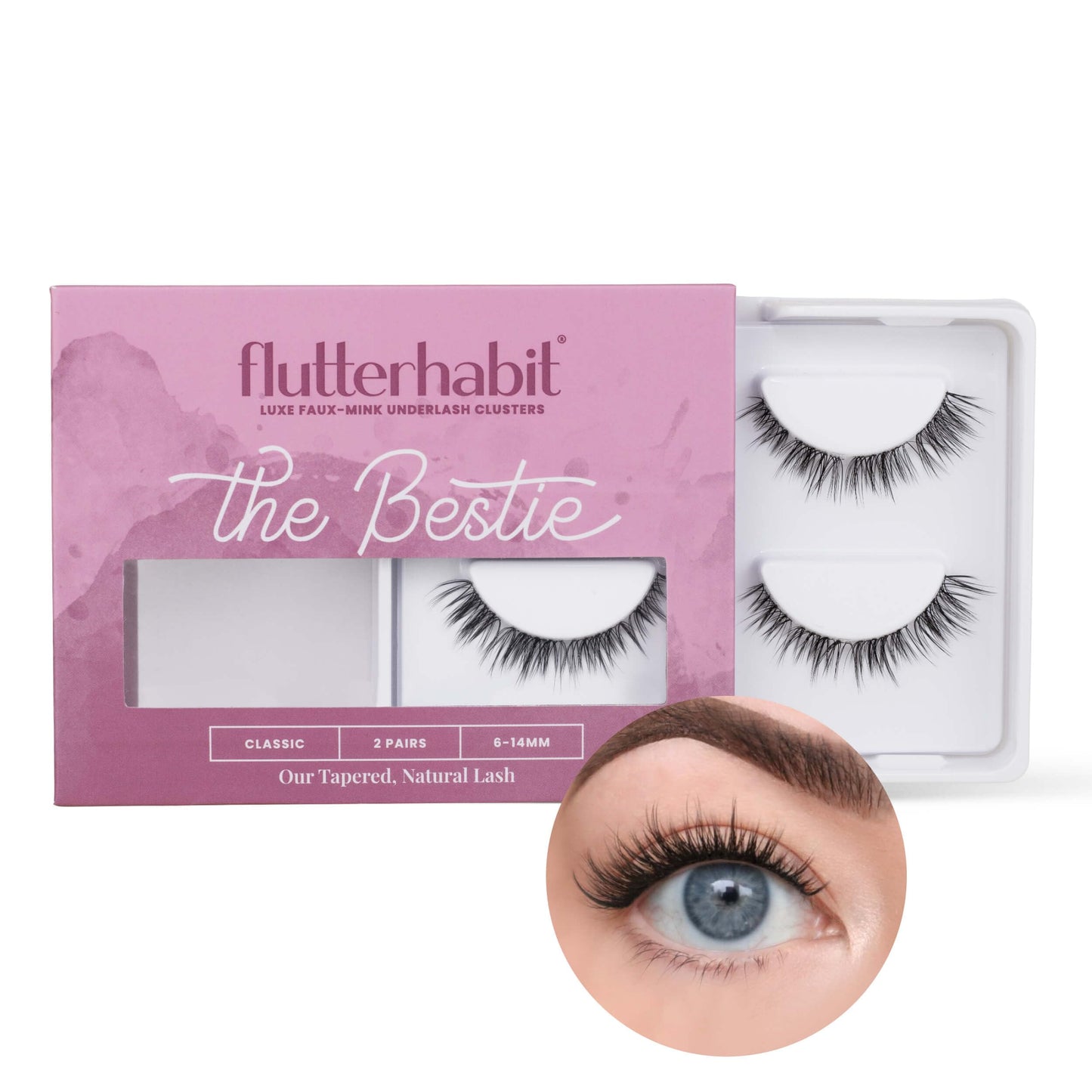 FlutterHabit The Bestie Lashes, 2 Sets of Eyelashes, DIY Lash Extensions, Up to 10 Day Lash Wear, Salon Quality Cluster Eyelashes for a Natural Look… Beauty & Personal Care FlutterHabit