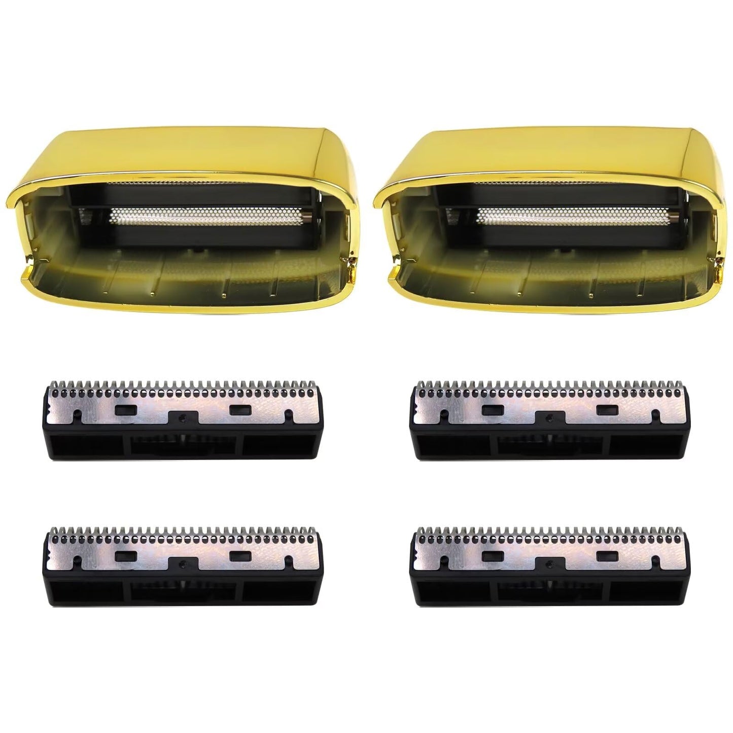 SUNJCO New 2-pack Replacement Foil and Cutters for Ba-Byliss PRO Double Foil Shaver, Replacement Foil for Ba-Byliss PRO FXFS2 Shaver, (Gold) Beauty and Personal Care SUNJCO