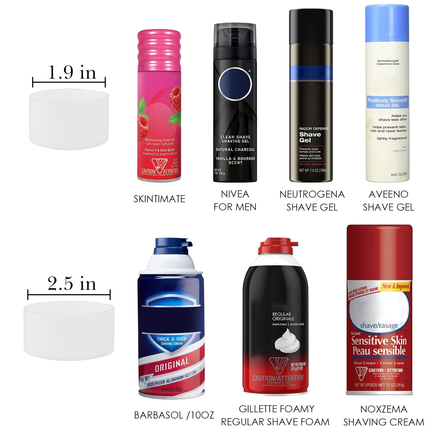 Linkidea 2 Pack Shave Gel Can No Rust Holder, Silicone Rubber Shaving Foam Bottom Rust Protector, Rust Free Holder, Compatible with Most of Shave Gel Beauty and Personal Care Linkidea