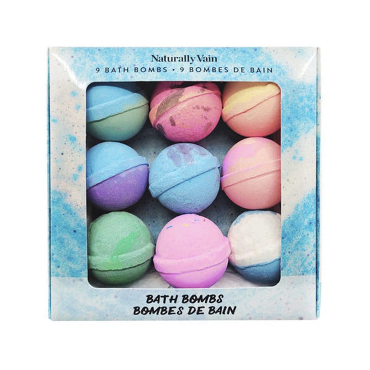 Naturally Vain Bath Bomb Set, Handmade, Non-Staining, Sulfate-Free, Natural Luxury Bath Fizzies, Aromatherapy Spa Gift Set, Assorted Scents, 9-Pack Beauty & Personal Care Naturally Vain