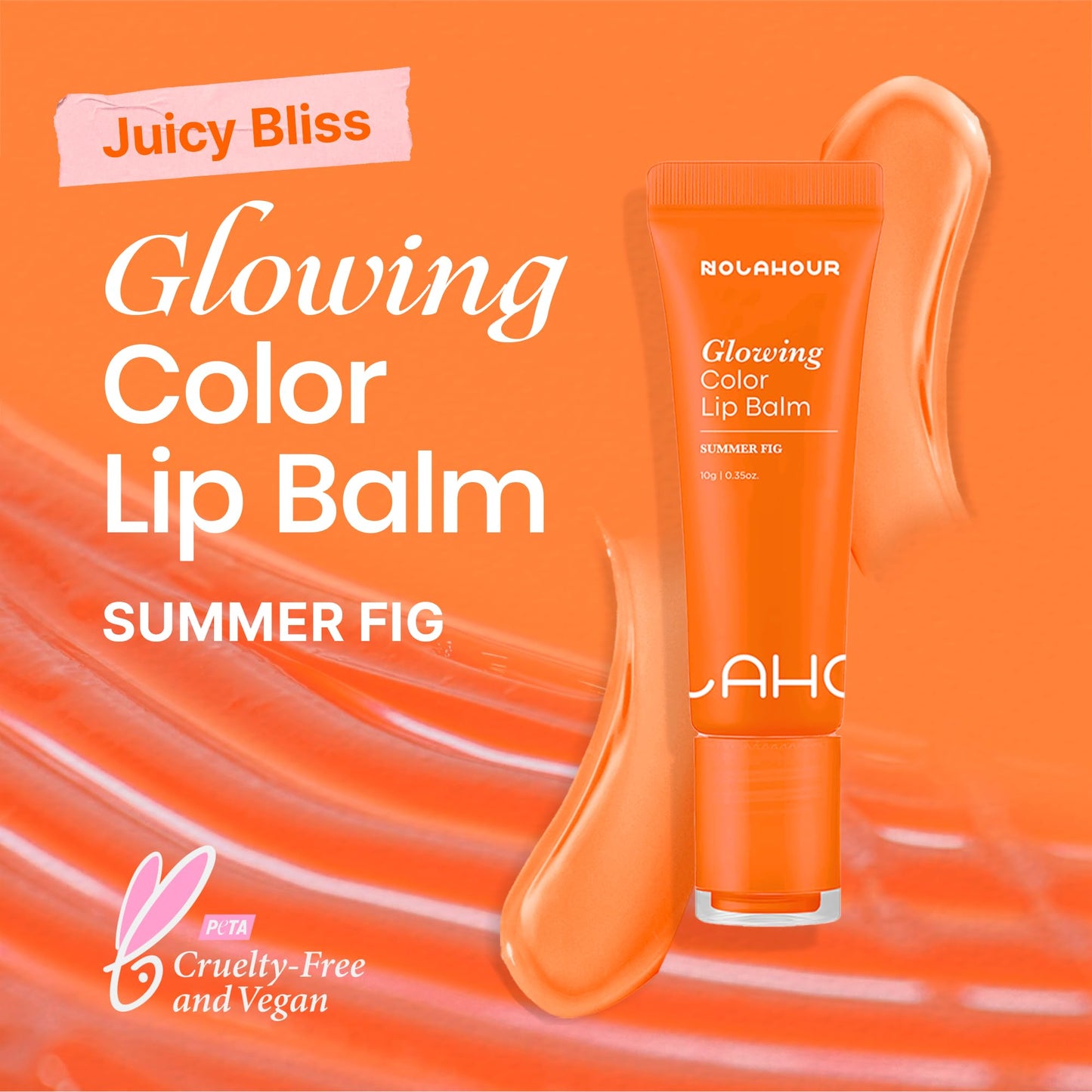 NOLAHOUR Glowing Color Lip Balm 0.35 Oz - Hydrating Lip Balm Lip Gloss for Girls - Vegan Lip Balm & Lip Plumping Gloss - Lip Glowy Balm & Lip Care Beauty and Personal Care NOLAHOUR