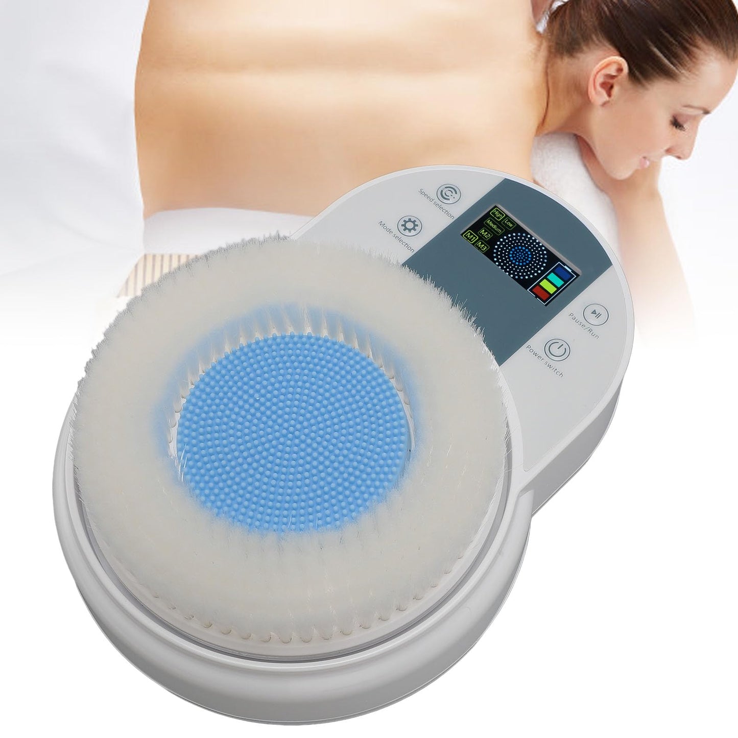 Ai Smart Chip Electric Back Scrubber, Wall Mounted Rechargeable Deep Cleansing Body Shower Brush with Automatic Shut Off, Deep Clean Skin (US Plug) Beauty and Personal Care Yinhing