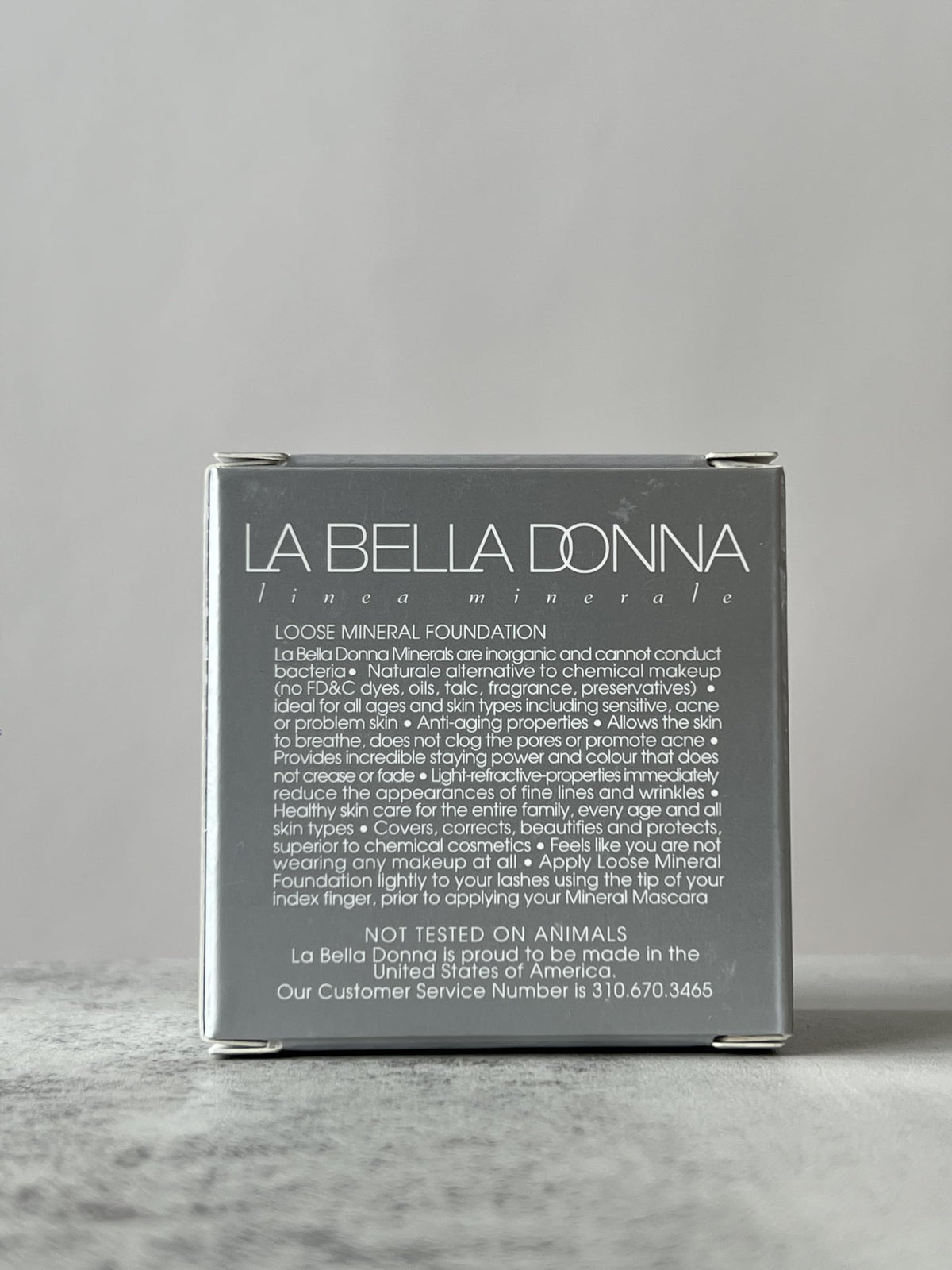 La Bella Donna Loose Mineral Foundation, Non-Chemical SPF50, Only 4 Ingredients, Reef-Safe, Non-Nano, Natural Mineral Makeup with Sun Protection | 10g