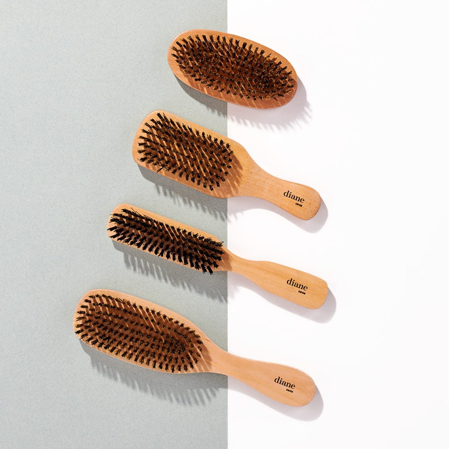 Diane Reinforced Boar Bristle Military Wave Brush for Men and Barbers - Hard Bristles for Thick to Coarse Hair - Use for Detangling, Smoothing, Wave Beauty & Personal Care Diane