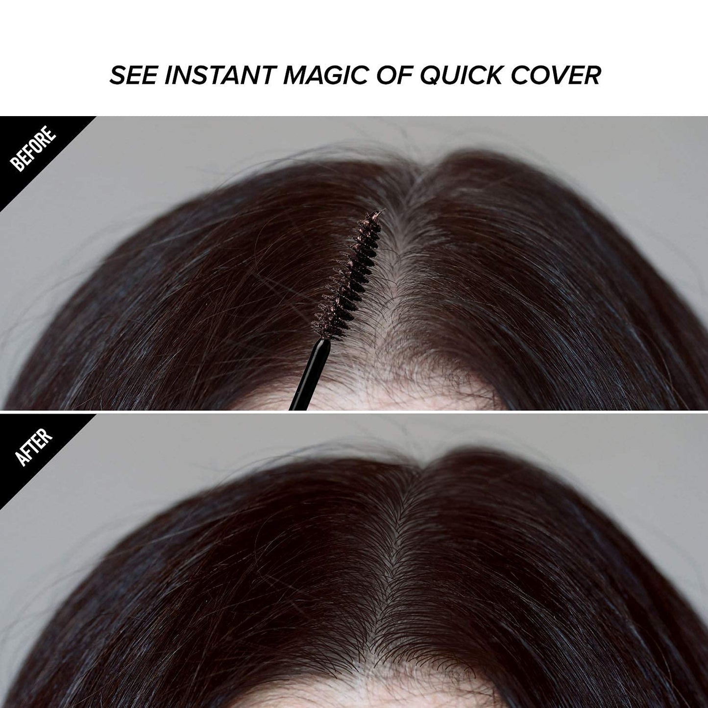 RED by KISS Quick Cover Root Touch Up Rescue (Natural Dark Brown), Mascara Natural Water-Resistant Temporary Gray Concealer Cover Up Brush for Hair Beauty & Personal Care Red by Kiss