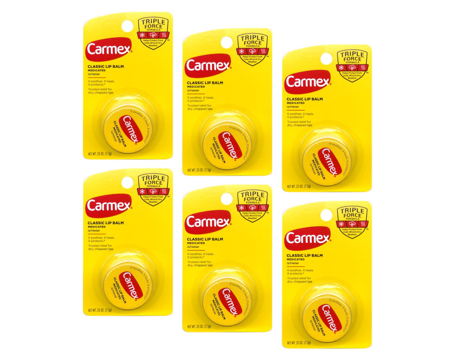 Carmex Classic Lip Balm Medicated 0.25 oz (Pack of 6) Beauty and Personal Care Carmex