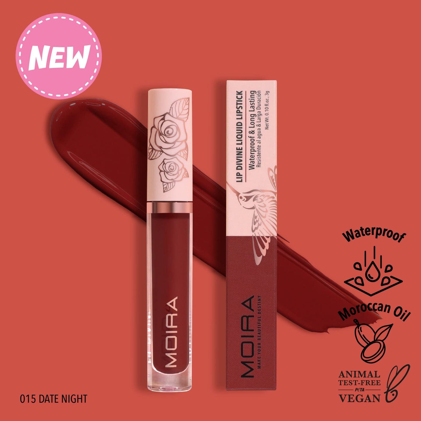 Moira Lip Divine Liquid Lipstick (015, Date Night) Beauty & Personal Care Moira