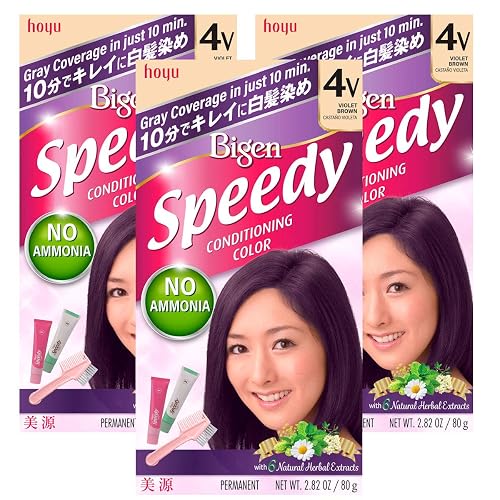 Bigen Speedy Conditioning Color Kit: 4V Violet Brown - 3 Pack Beauty & Personal Care Bigen