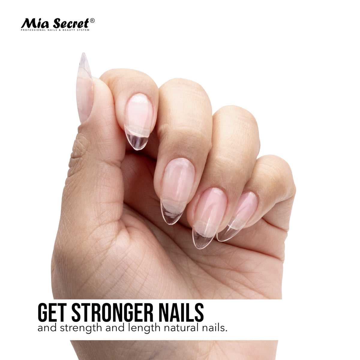 Mia Secret Rubber Base & Top Gel UV-LED topcoat for shiny nail finish