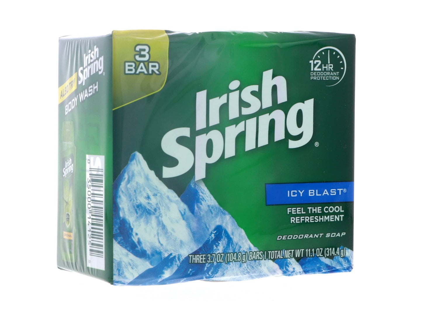 Icy Blast Deodorant Soap By Irish Spring 3.75oz, 3 Count Pack of 18 Beauty & Personal Care Irish Spring