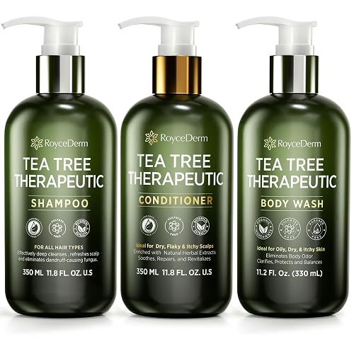 Roycederm Tea Tree Therapeutic Set: Shampoo, Conditioner & Body Wash Beauty & Personal Care Roycederm