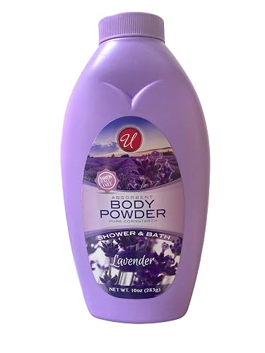Absorbent Body Powder Pure Cornstarch Lavender Shower & Bath 10 oz. (1 Pack) Beauty & Personal Care Eleganceinlife