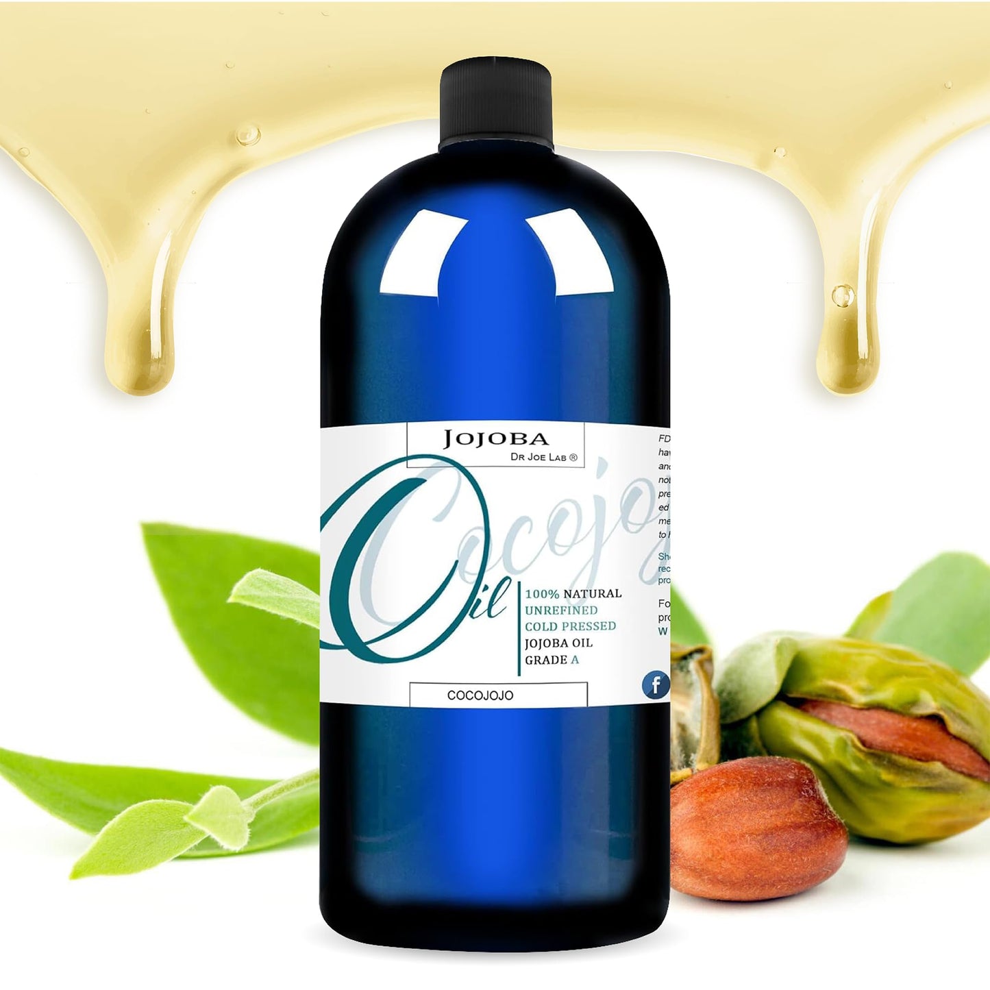 Cocojojo Jojoba Oil Organic, Jojoba Oil for Hair Growth for Skin, Face, 100% Pure Natural, Cold Pressed, Deep Moisturizing Anti-Aging, Essential Oils Beauty & Personal Care cocojojo