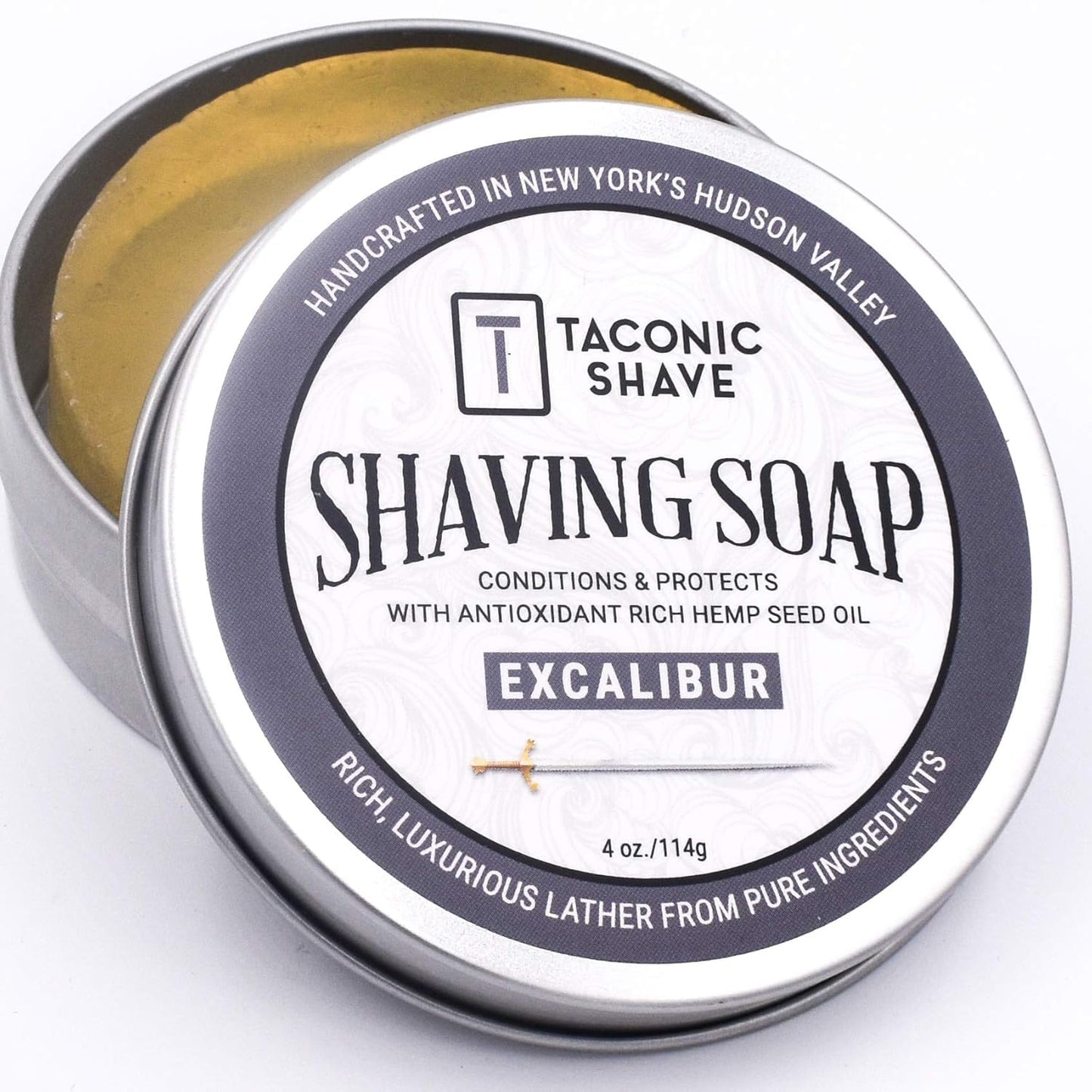 Taconic Shave Excalibur Scent Shaving Soap - Clean Masculine Cologne Aroma - Barbershop Quality Lather Puck with Natural Oils - Smooth Glide Beauty and Personal Care Taconic Shave