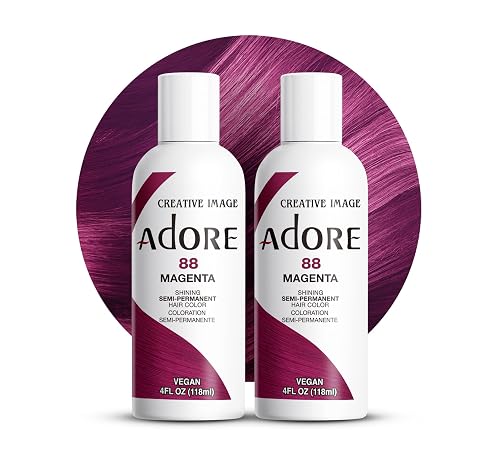 Adore Semi Permanent Hair Color (088 Magenta) (2 Pack) | Vegan & Cruelty-Free Purple Hair Dye | No Ammonia, No Peroxide, No Alcohol | 4 Fl Oz Beauty & Personal Care Adore
