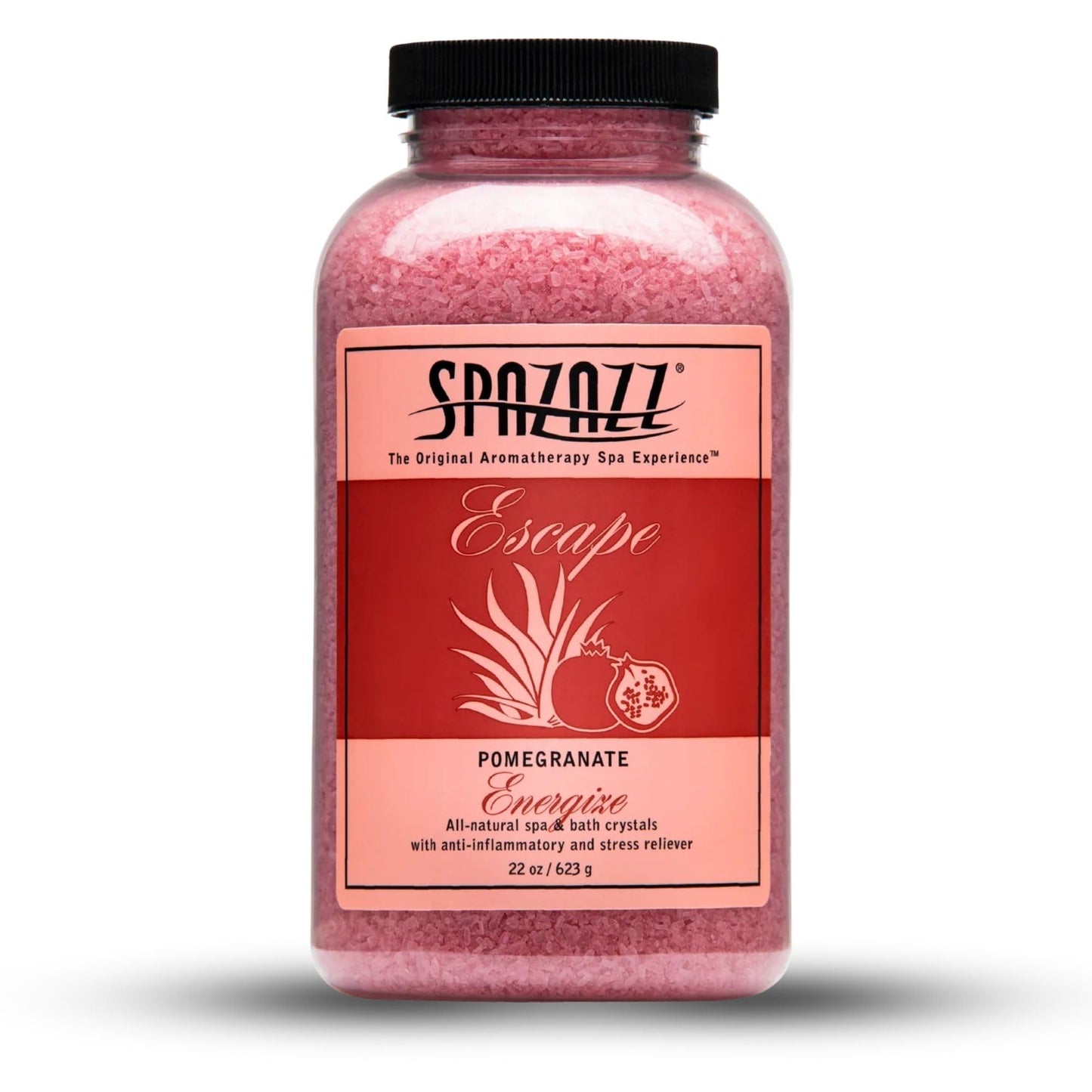 Spazazz SPZ-261 Escape Aromatherapy Crystals Container, 22-Ounce, Pomegranate Energize Beauty and Personal Care Spazazz