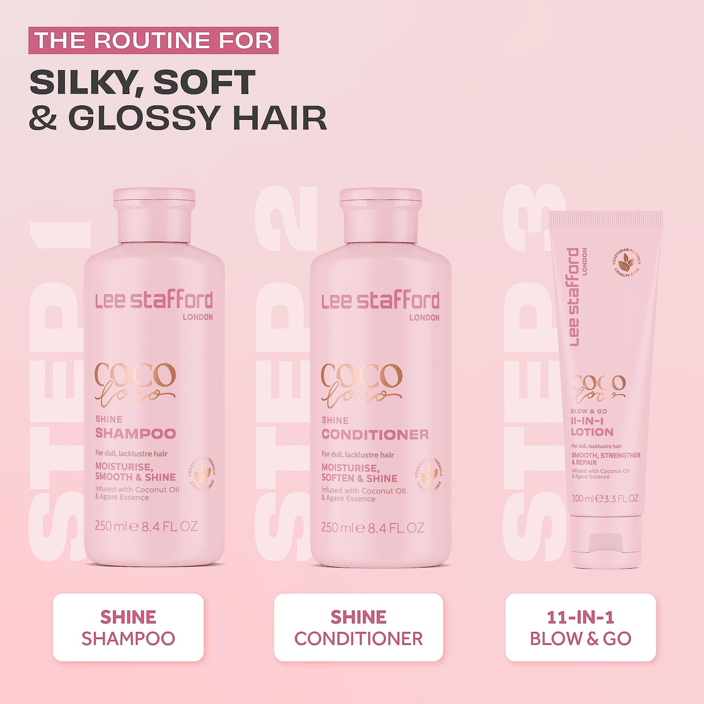 Lee Stafford Blow Dry Hair Lotion | Coco Loco Collection - 11-in-1 Leave In Styling Cream, Heat Procectant & Hyrdates Hair with a HIgh Shine Finish Beauty & Personal Care Lee Stafford