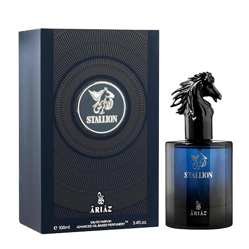 ARIAZ Stallion Eau De Parfum for Bright, Active & Powerful Energy with Fresh Grapefruit, Ginger, Ambrette & Musk for Bold Men - Long Lasting Oil Based Beauty & Personal Care ARIAZ