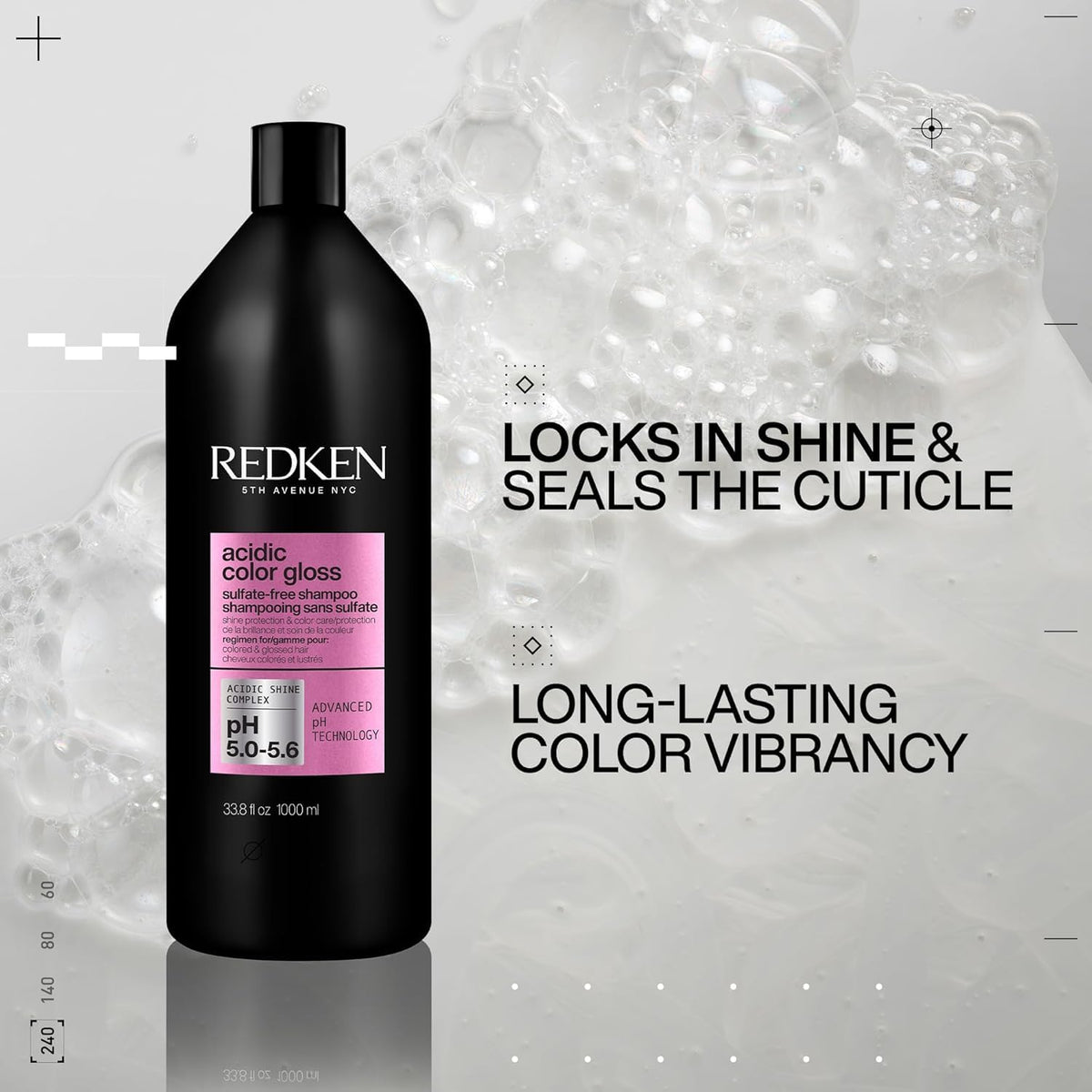 Redken Acidic Color Gloss Shampoo - For Color-Treated Hair, 33.8 Fl Oz