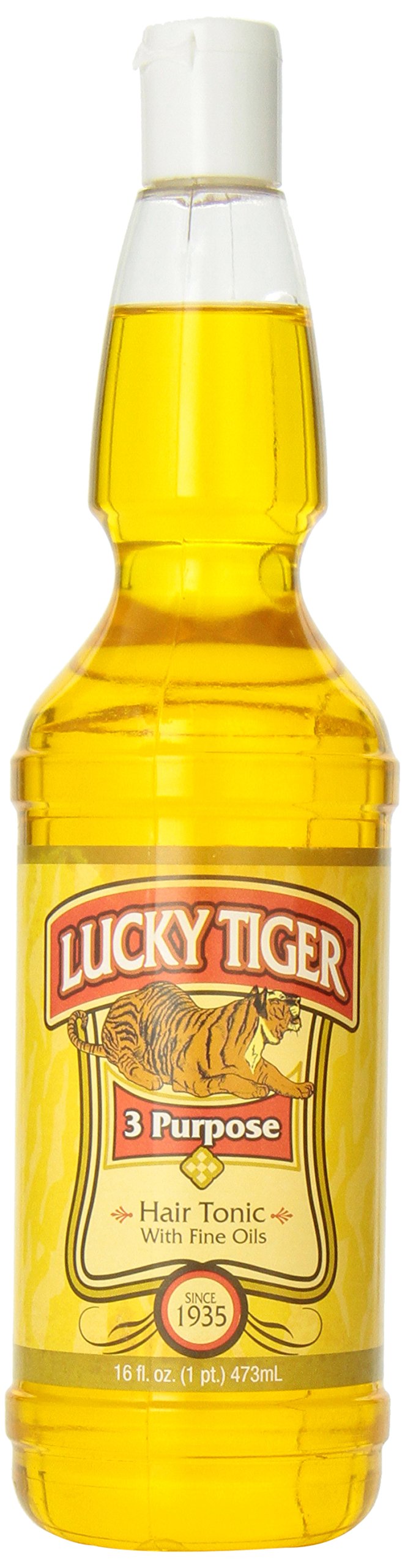 Lucky Tiger 3 Purpose Hair Tonic for Men - Classic Barbershop Hair & Scalp Treatment with Fine Oils - Conditions Hair, Stimulates Scalp & Reduces Beauty & Personal Care Lucky Tiger