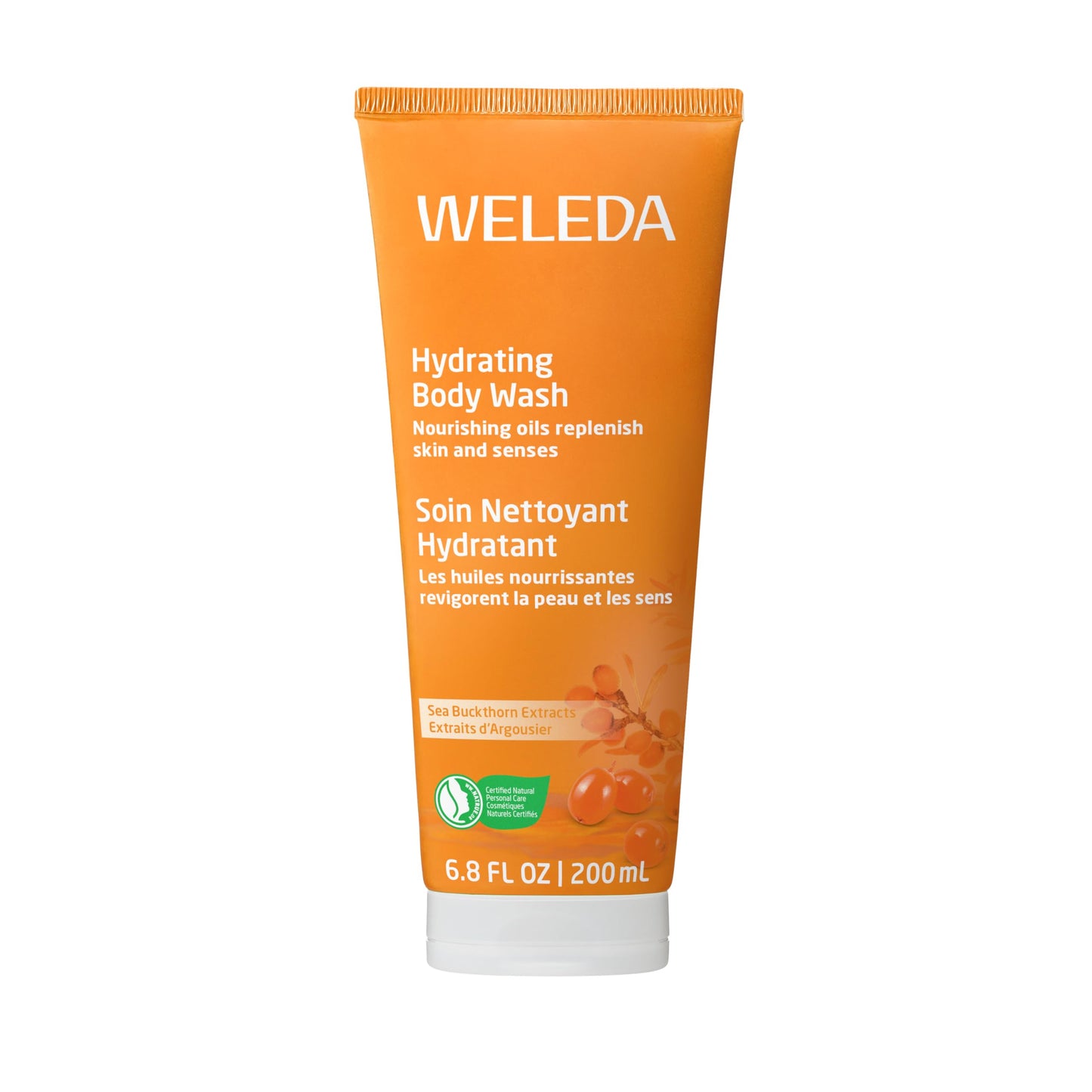 Weleda Hydrating Sea Buckthorn Body Wash, 6.8 Fluid Ounce, Gentle Plant Rich Cleanser with Sea Buckthorn and Sesame Oils Beauty & Personal Care Weleda