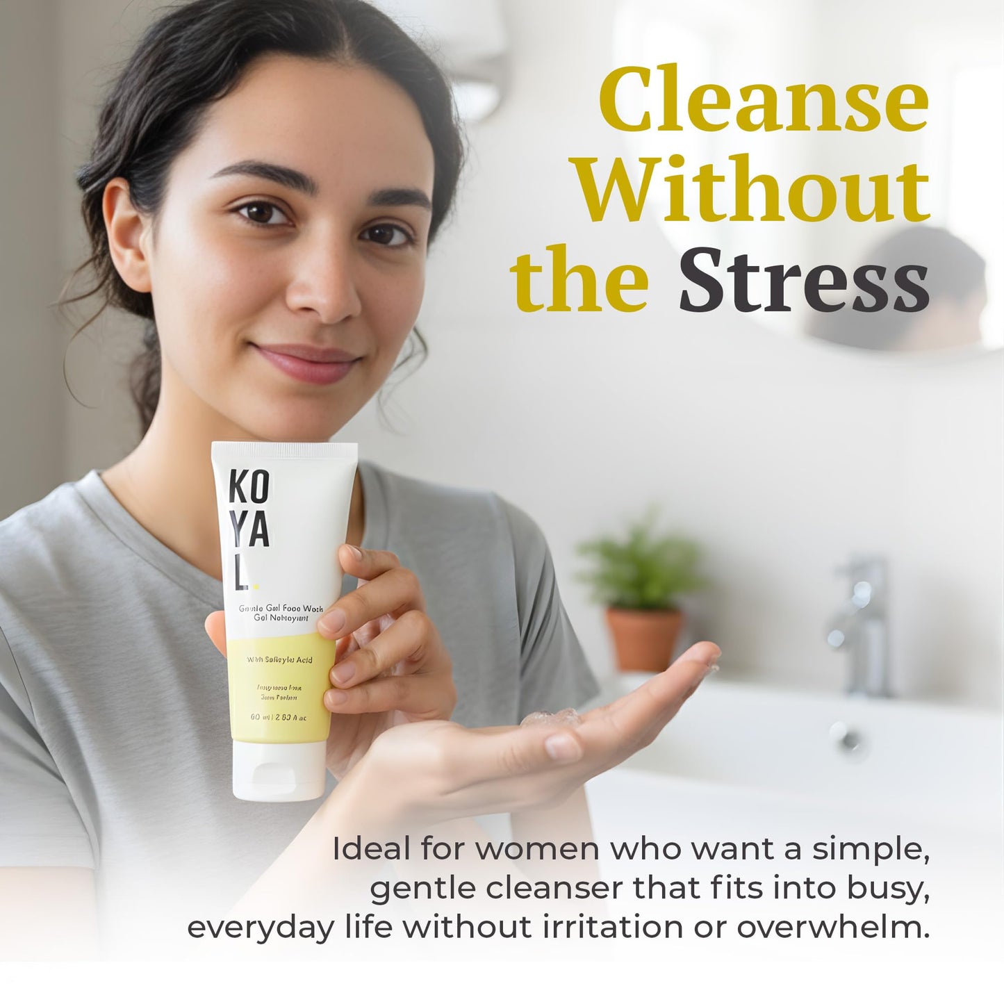 Koyal Beauty Gentle Gel Face Wash for Sensitive Skin - Hydrating Cleanser with Panthenol & Glycerin - Fragrance Free, Vegan, Sulfate Free - Face Wash Beauty & Personal Care Koyal