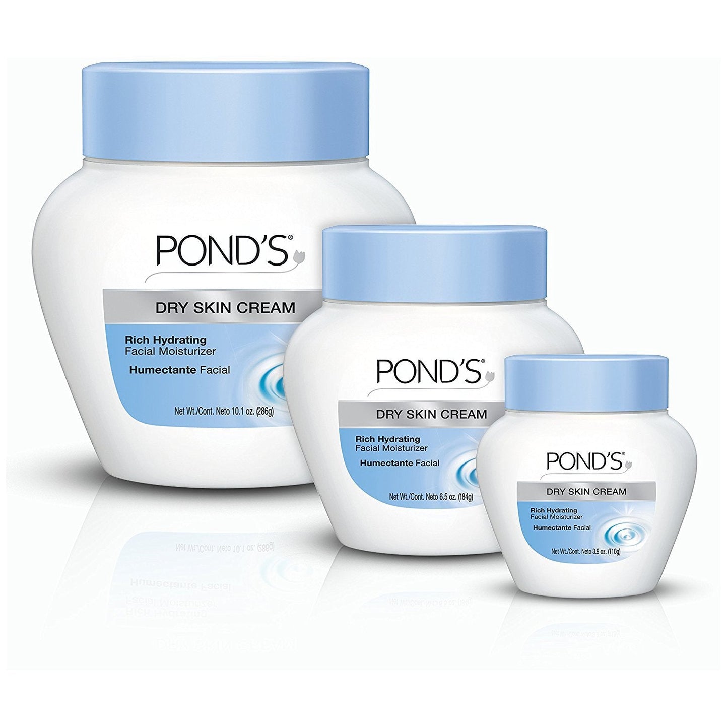 Pond's Facial Moisturizer For Dehydrated, Sensitive Skin Dry Skin Cream Hypoallergenic and Dermatologist-Tested 10.1 oz 3 Count Beauty & Personal Care POND'S