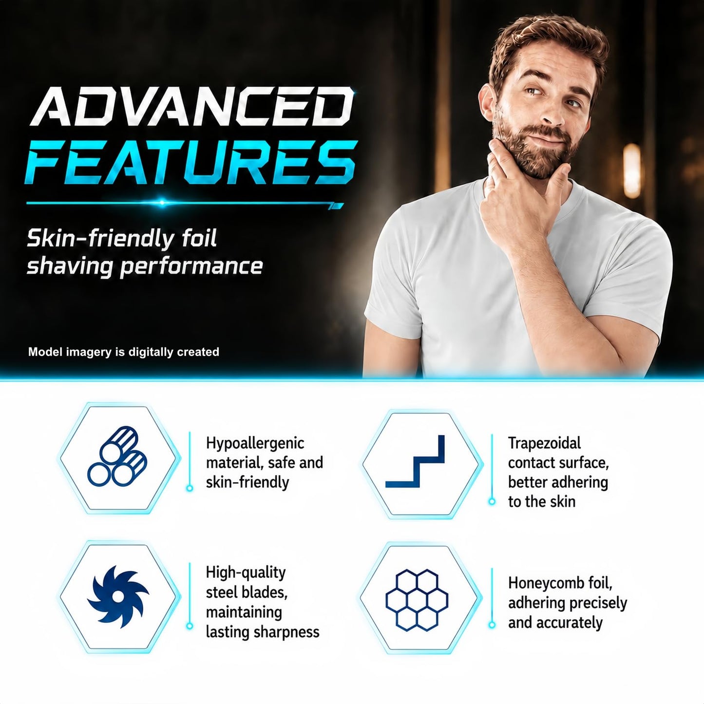 Shaver Replacement Foil & Cutters Compatible with BaBylissPRO FXFS2 Heads Beauty and Personal Care AIJALY