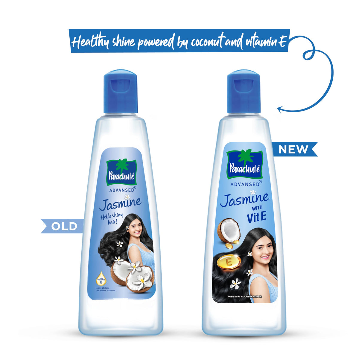 Parachute Advansed Jasmine Enriched Coconut Hair Oil with Vitamin-E | For Scalp Nourishment| Stronger, Softer, Silkier Hair |Non-Sticky | All Hair