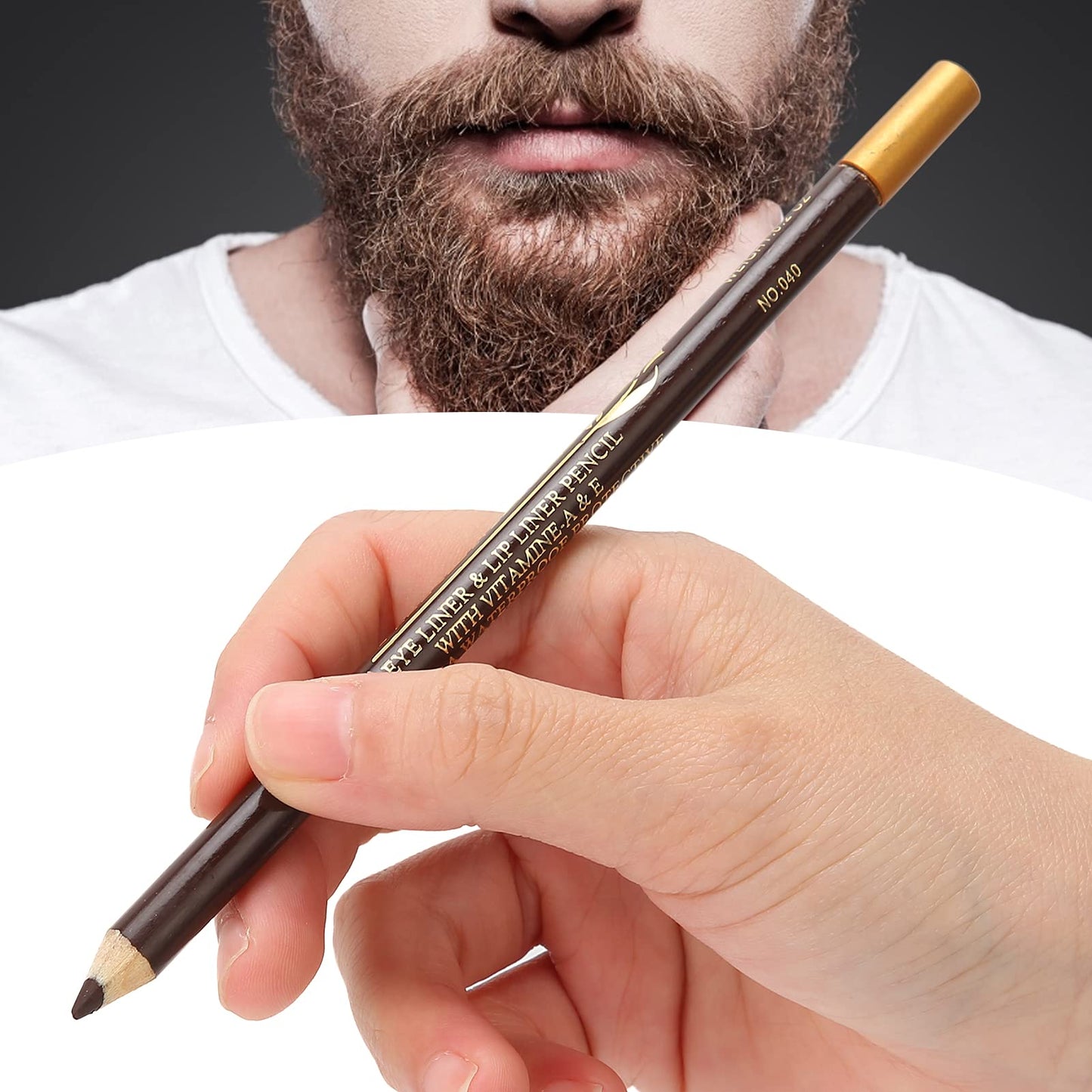 Beard Shaper and Styling Tool with Built-in Sharpener - Professional Hairline Razor Trace, Filler & Grooming Kit for Men's Beards Beauty and Personal Care Brrnoo