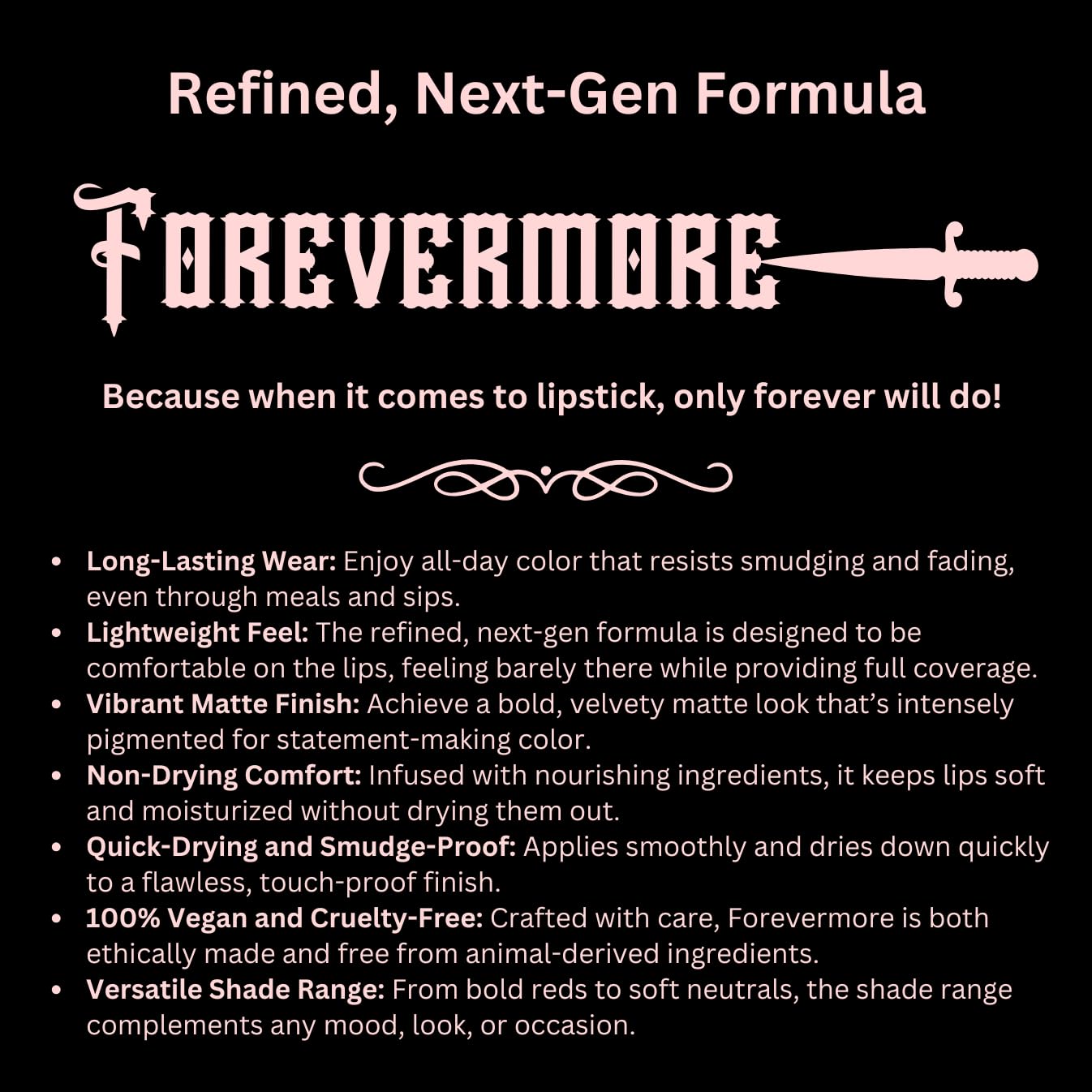Medusa's Makeup Forevermore Liquid Matte Lipstick Bold, VelvetyMatte Finish - Long-Lasting Wear - Cruelty Free & Vegan (Wicked, 2 fl oz) Beauty & Personal Care Medusa's Make-Up