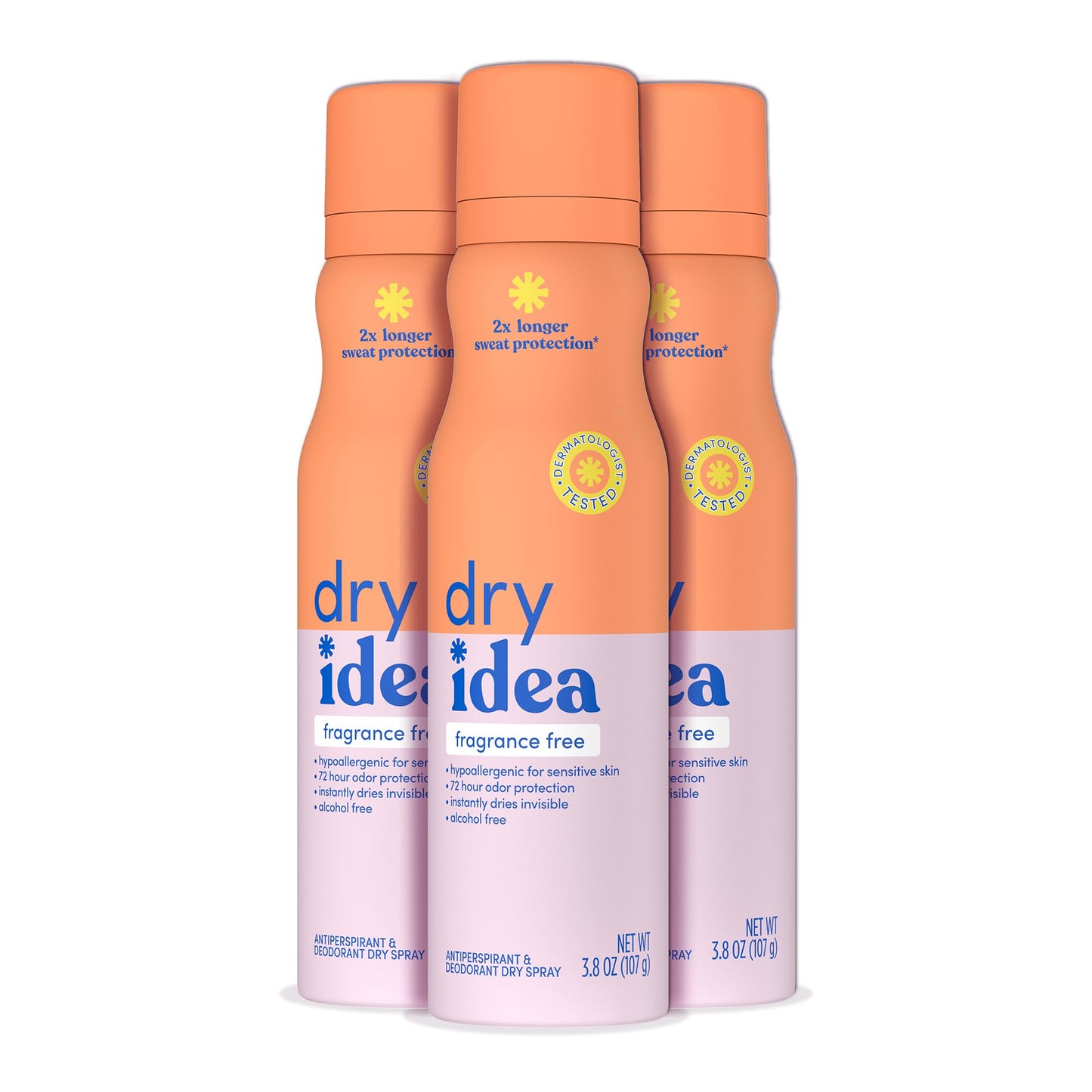 Dry Idea Fragrance-Free Dry Spray Deodorant & Antiperspirant for Women - Hypoallergenic for Sensitive Skin, 2X Longer Sweat Protection*, 72Hr Odor Beauty and Personal Care Dry Idea