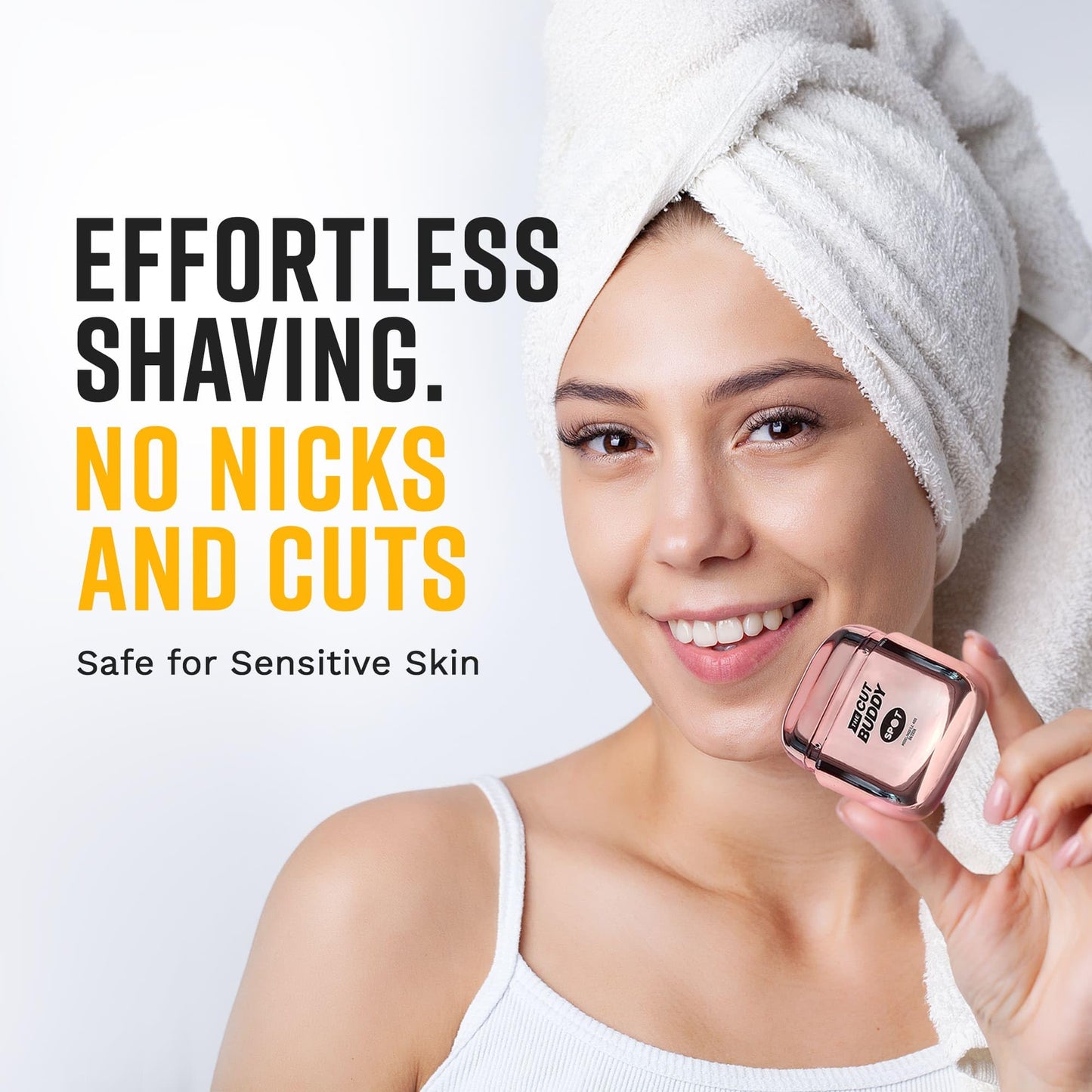 The Cut Buddy The SPOT Electric Shaver for Women, Wet & Dry Bikini Razor, Cordless Hair Removal for Legs & Face, 1 Unit, Rose Gold - Metallic Beauty and Personal Care The Cut Buddy