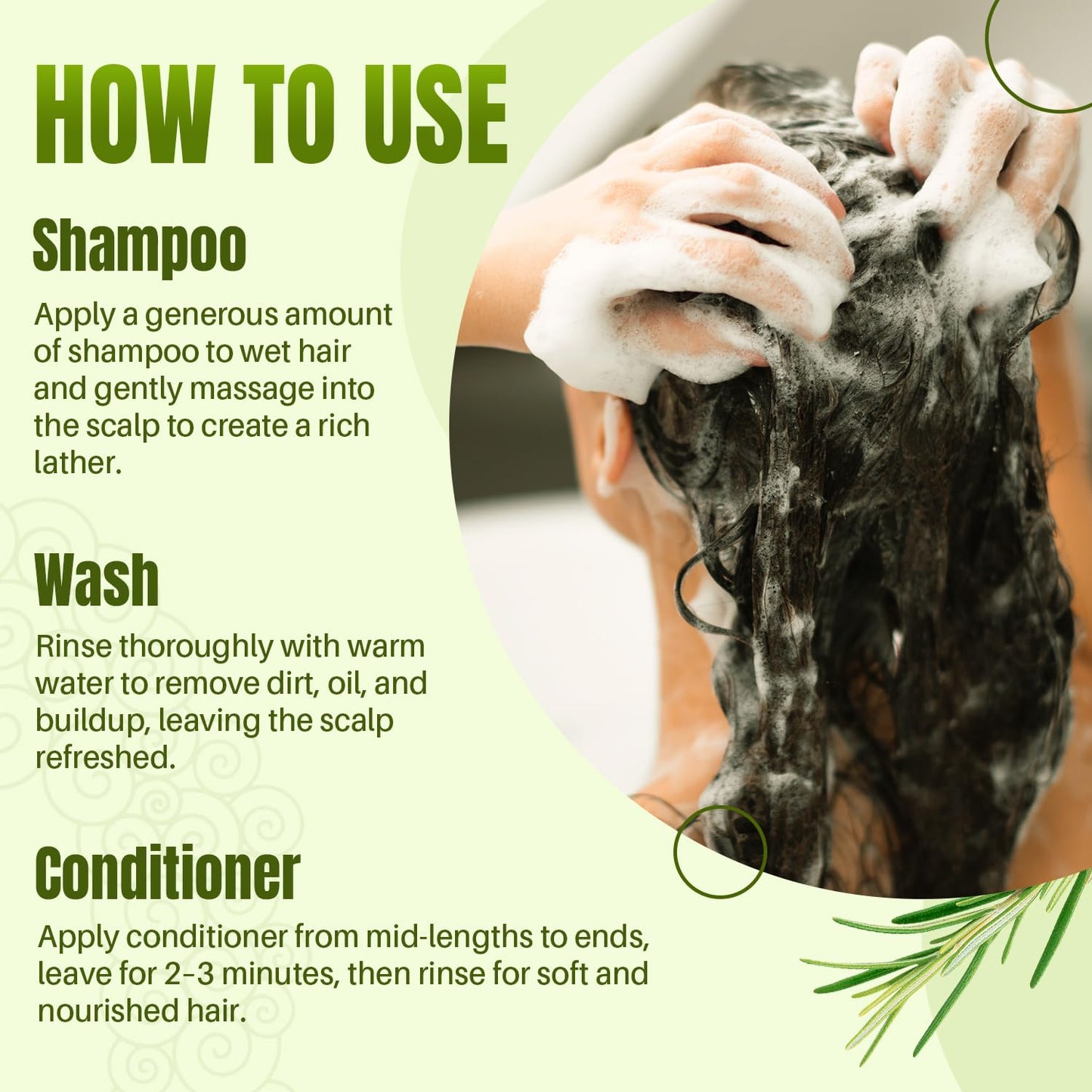 Rosemary Shampoo and Conditioner for Hair Growth, Sulfate Free Organic Rosemary Oil Shampoo De Romero Para Crecimiento, Promotes Hair Growth & Scalp Beauty & Personal Care MYSTÉRE BEAUTÉ
