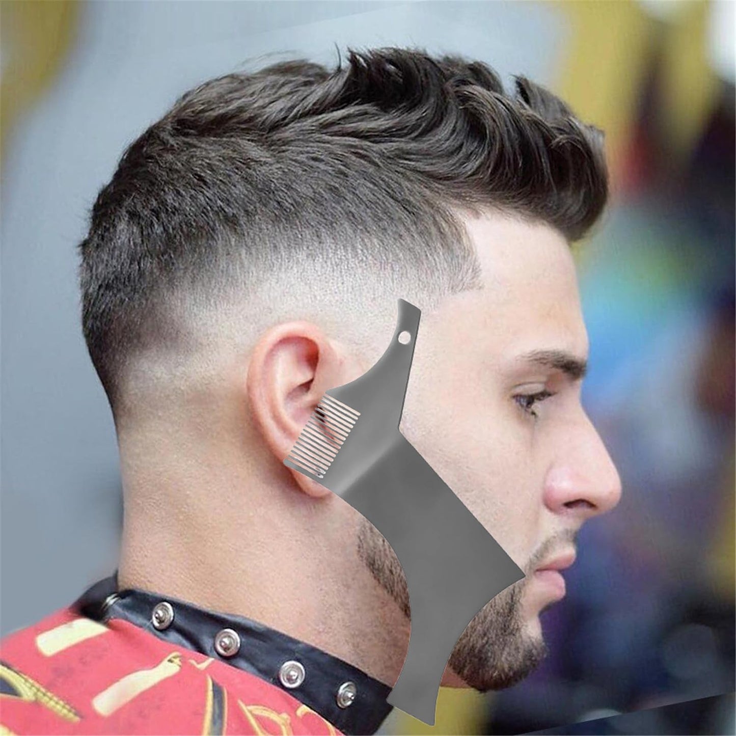 BOGEEL Stainless Steel Beard Shapers with Comb Beard Shaping Styling Tool Beard Shaping Template Guide Comb for Man Beard Trim Beauty and Personal Care BOGEEL