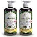 Vita A to Zee Coconut Oil Shampoo & Conditioner with Biotin, Aloe Vera (2 x 16.9 Fl Oz) - Hair Regrowth Shampoo Conditioner for Dry, Frizzy & Coarse Beauty & Personal Care Vita A to Zee