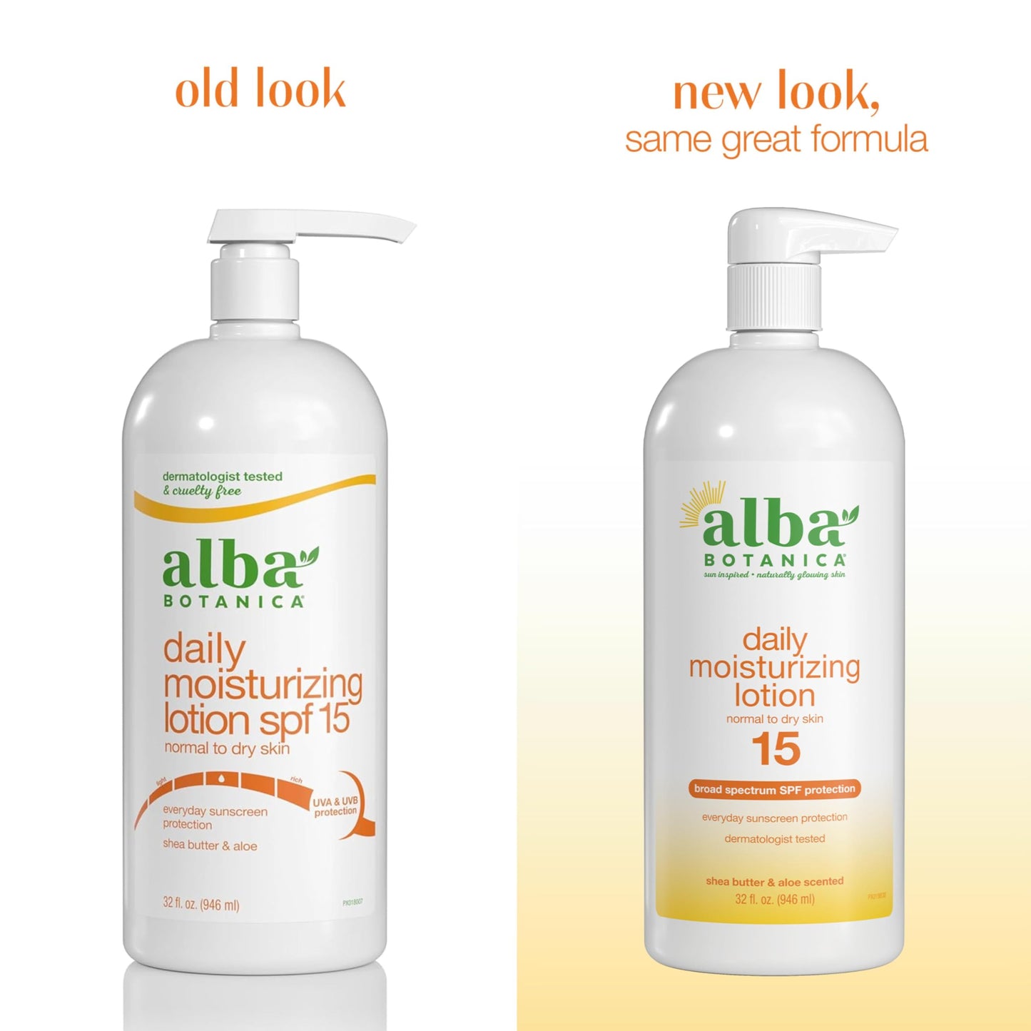 Alba Botanica Daily Moisturizing Lotion SPF 15, Normal to Dry Skin, with Shea Butter and Aloe, 32 Oz (Packaging May Vary) Beauty & Personal Care Alba Botanica