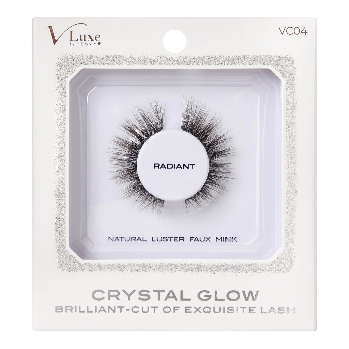 i•ENVY Crystal Glow False Eyelashes, Natural Luster Faux Mink Fake Eye Lash with Special Cut, Luminous Shine & Subtle Sparkle for Stunning Natural