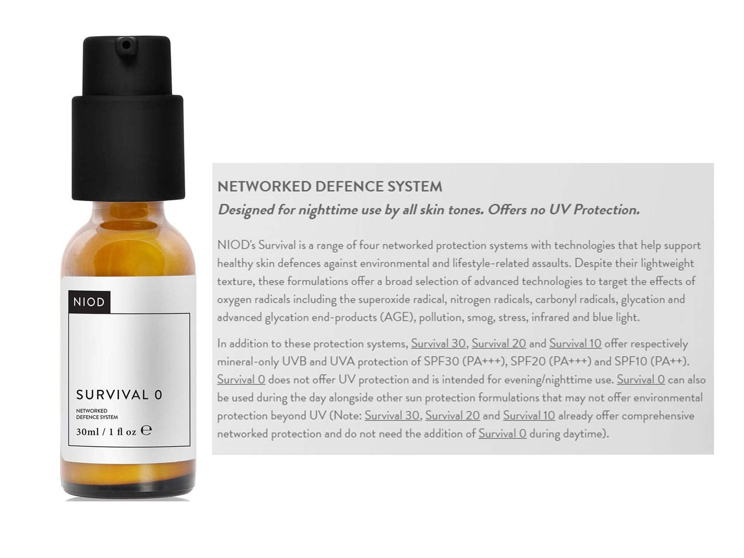 Niod Survival 0 Serum 1 Oz Beauty & Personal Care NIOD