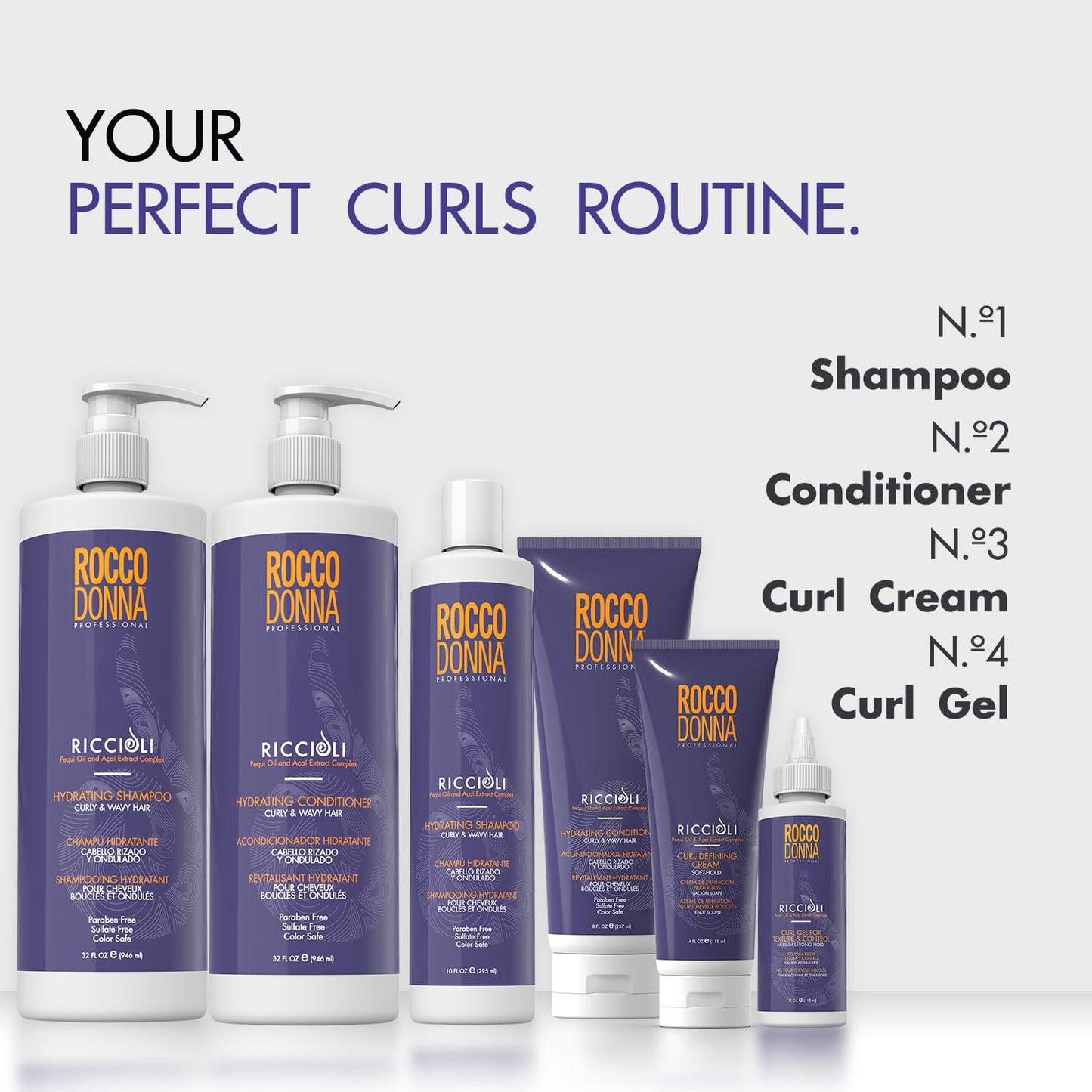 Rocco Donna Curl Defining Cream, Soft Hold, Defines and Moisturizes Curls and Waves, Frizz Control, Natural Look, Riccioli Complex with Pequi Oil Beauty & Personal Care Rocco Donna
