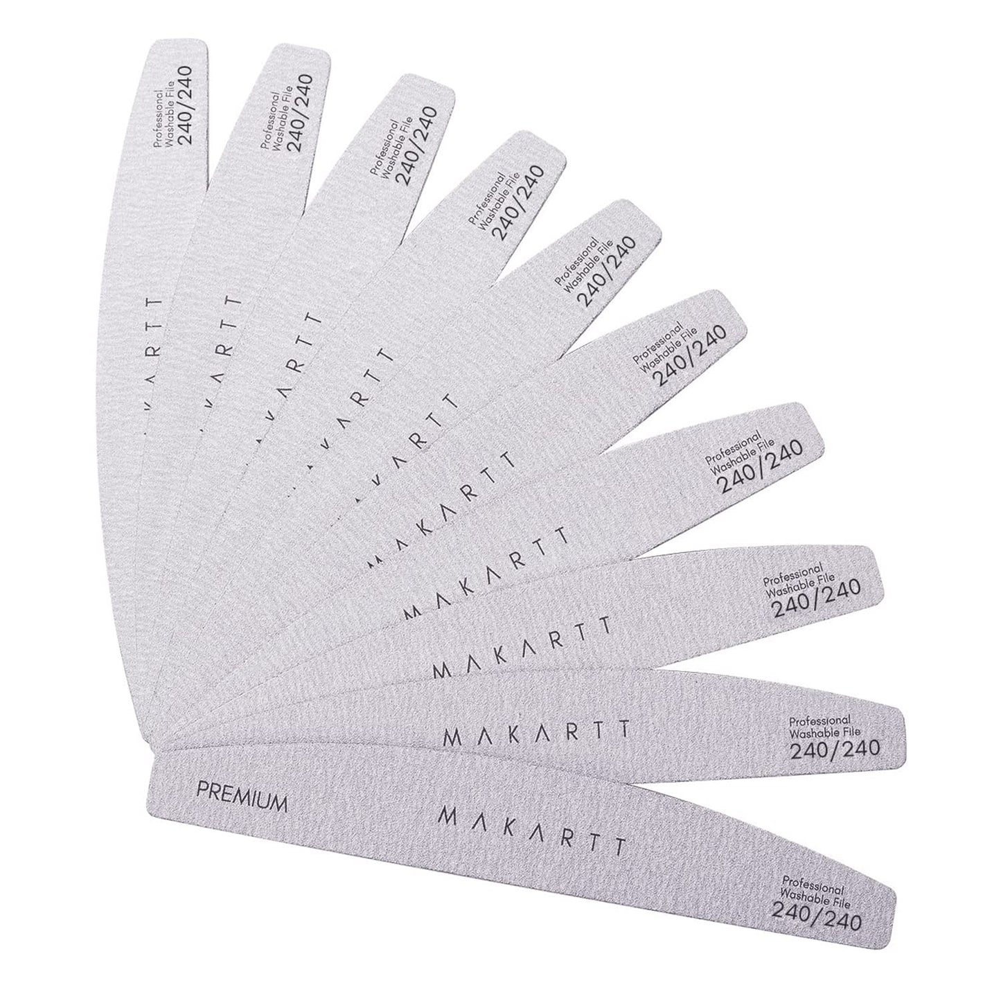Makartt Nail File: 240/240 Grit Emery Boards for Nails, 10pcs Ultra-Fine Filer Kit for a Shiny Finish Zebra Doubled Sides Washable Manicure Pedicure Beauty & Personal Care Makartt