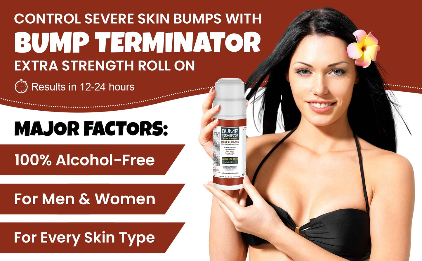 Bump Terminator Extra Strength Razor Bumps & Ingrown Hair Treatment, Back Of Head Bumps Remover Unisex - Roll On Beauty and Personal Care BREEJ