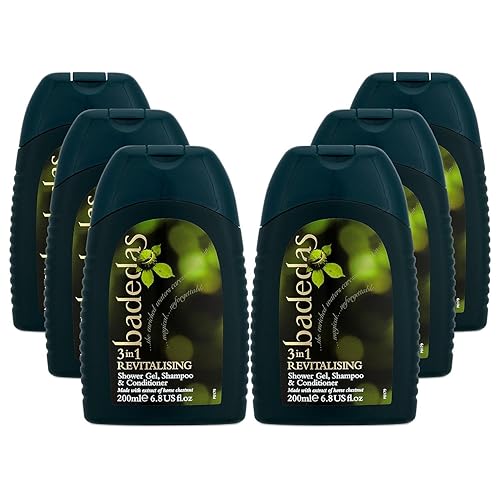 Badedas Revitalising Shower Gel, Shampoo & Conditioner 200ml (PACK OF 6) Beauty & Personal Care Badedas