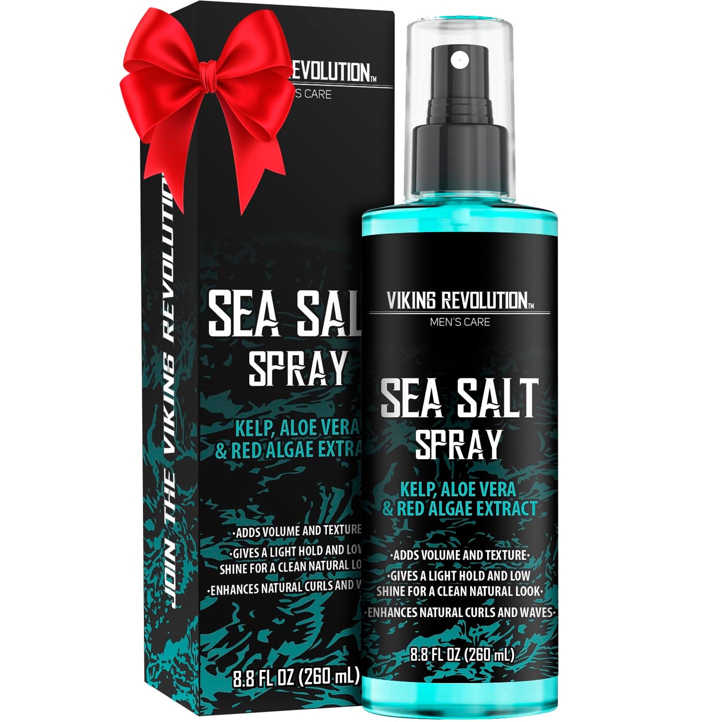 Viking Revolution Sea Salt Spray for Men - Hair Texturizing Spray with Kelp, Aloe Vera and Red Algae Extract - Surf Sprays to Add Volume and Texture Beauty & Personal Care Viking Revolution