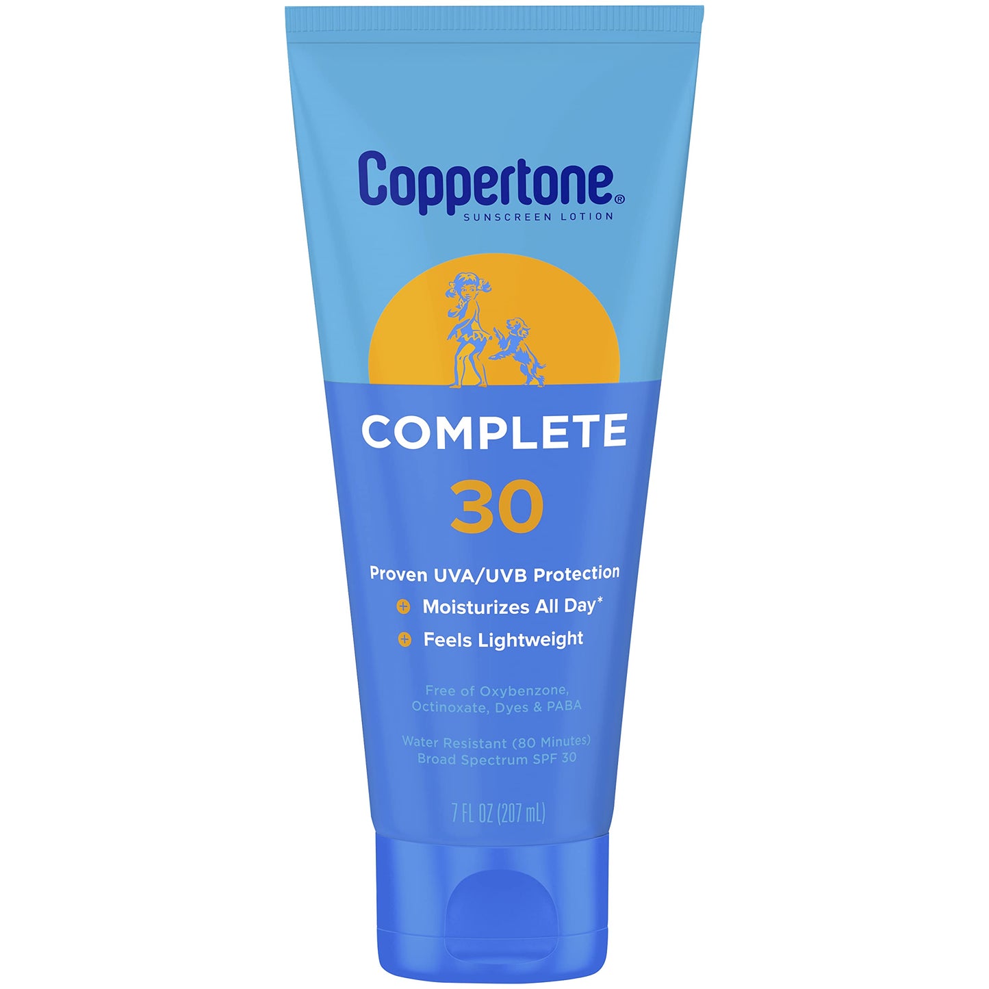 Coppertone Complete Sunscreen Lotion SPF 30, Face and Body Sunscreen, Lightweight, Water Resistant, 7 Fl Oz Beauty & Personal Care Coppertone
