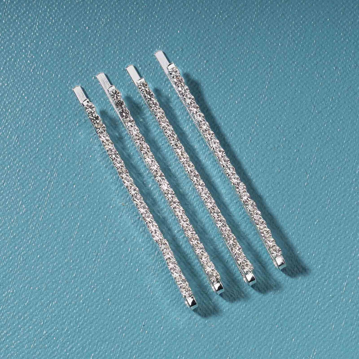 Yheakne Rhinestone Hair Clip Barrette Silver Crystal Wedding Hair Pin Clip French Barrette Headpieces Decorative Bobby Pins Head Clip Wedding Headwear Beauty & Personal Care Yheakne