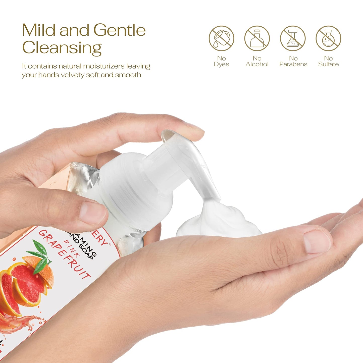 Foaming Hand Soap Pump - 5-PK - Moisturizing Hand Soap Foam with Aloe Vera & Essential Oils - Alcohol-Free Hand Wash in Citrus Blend, Lemon, Orange Beauty & Personal Care LOVERY