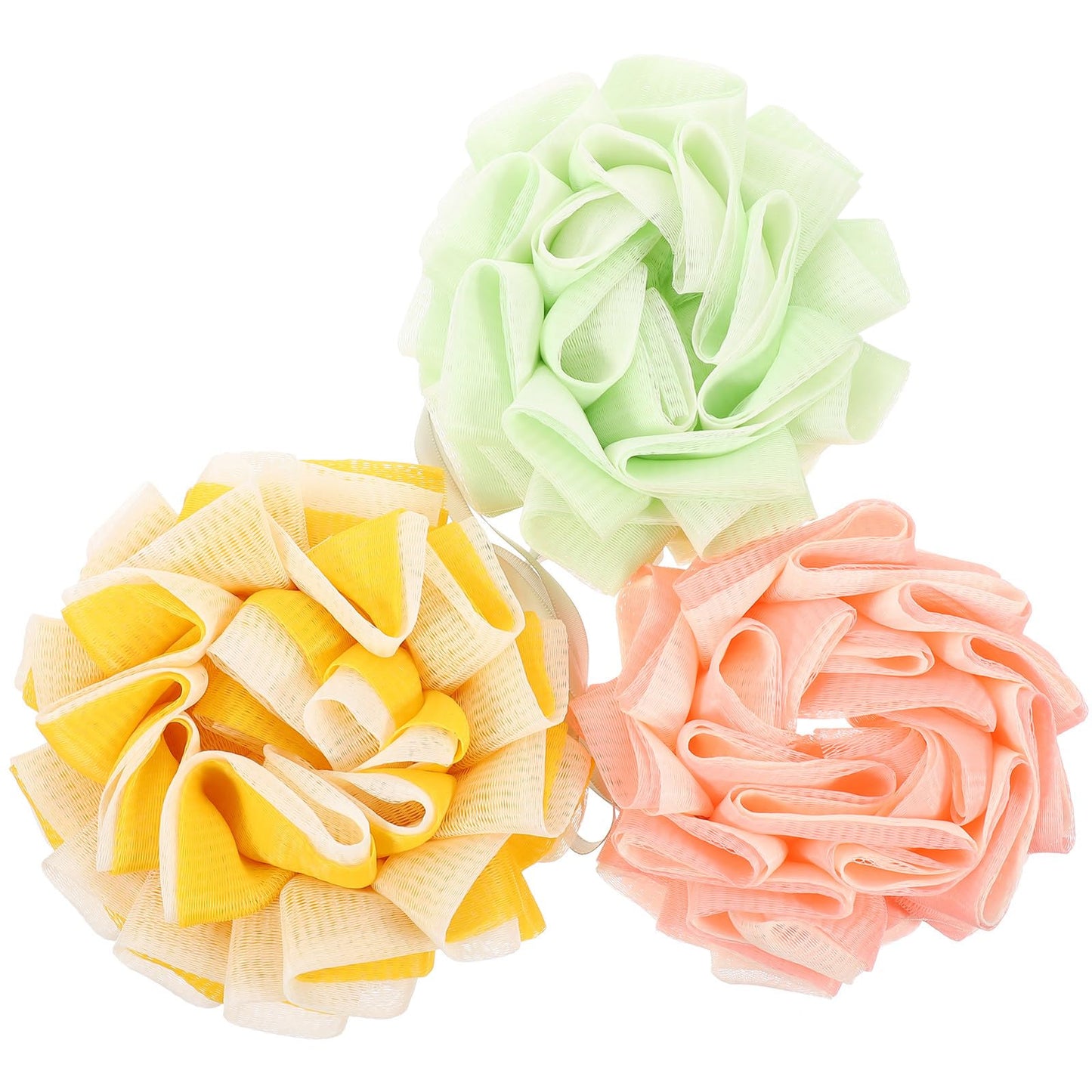 Homoyoyo 3pcs Large Bath Loofah Shower Balls Exfoliating Bath Sponges Body Scrubbers Portable Shower Loofahs for Men and Women Random Color Beauty and Personal Care Homoyoyo