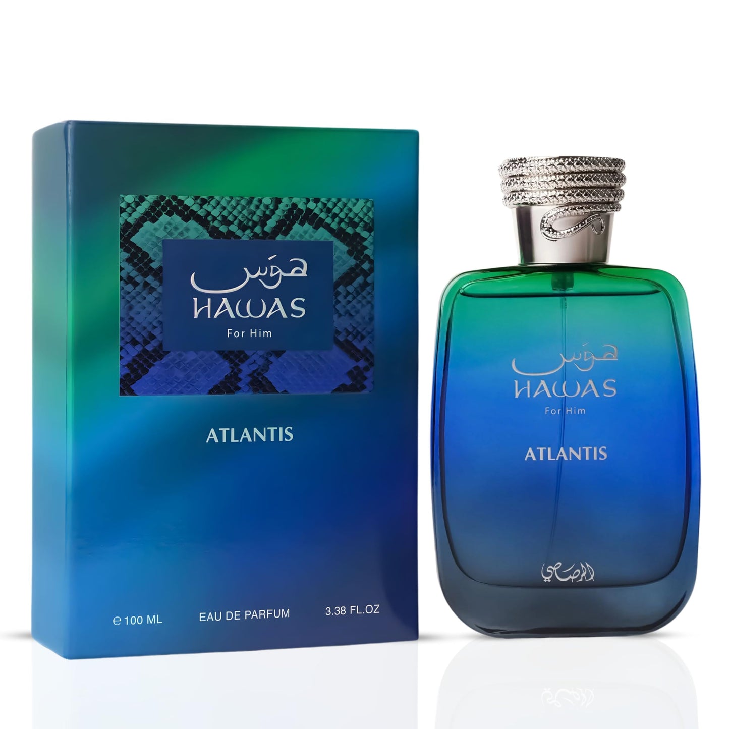 RASASI Hawas Atlantis Eau de Parfum for Men, 100ml (3.4 oz) Fresh & Modern Scent Spray Beauty & Personal Care RASASI