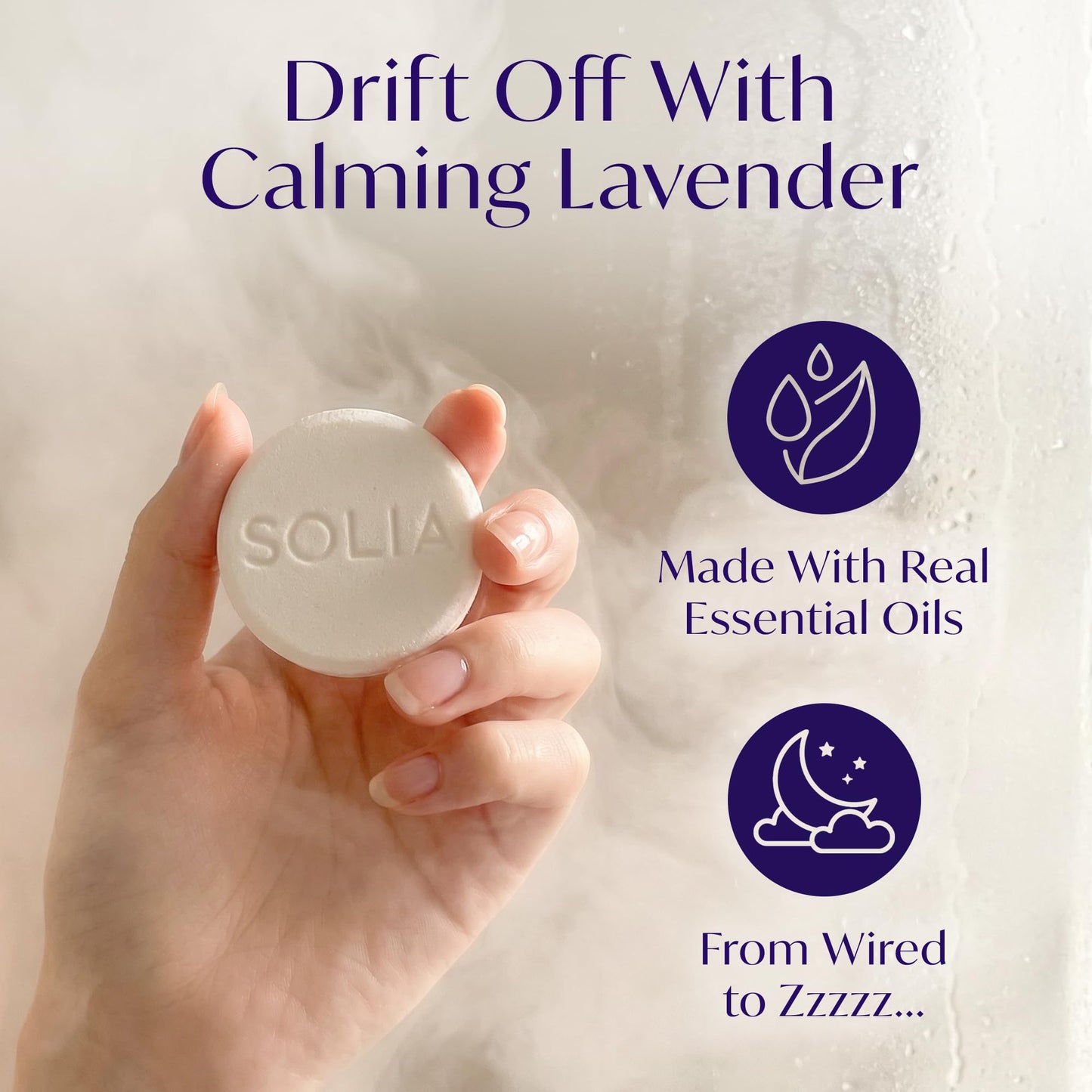 Deep Sleep Lavender Shower Steamers, Patented Calm Shower Steamers Lavender Aromatherapy Bath Bombs for Women, Relaxing Gifts for Women and Men Beauty and Personal Care Solinia